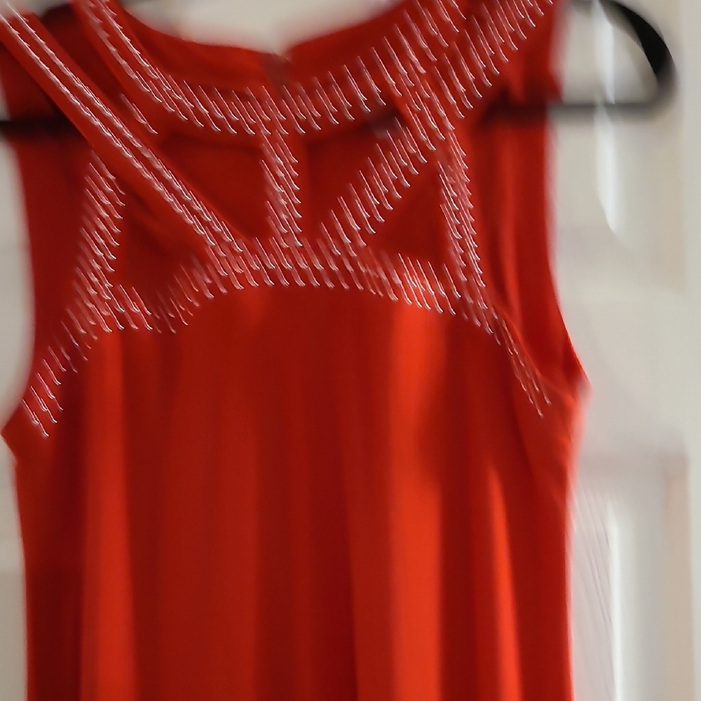 Spense Red Studded Midi Dress - Picture 6 of 10